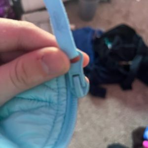 small teal vest zip up